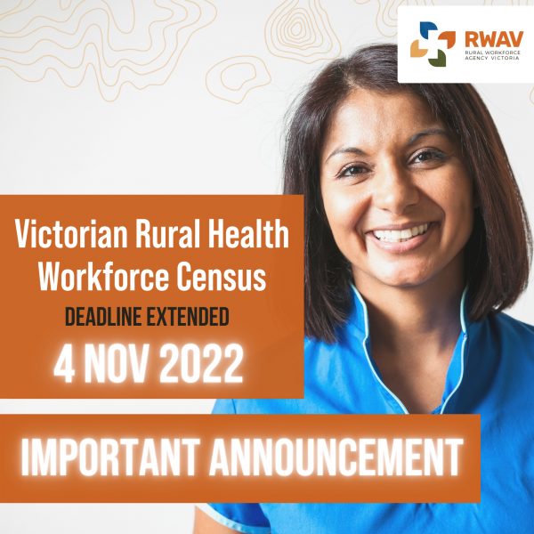 Victorian Rural Health Workforce Census date extended