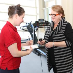 Yvette Morton and patient Sally Forsyth